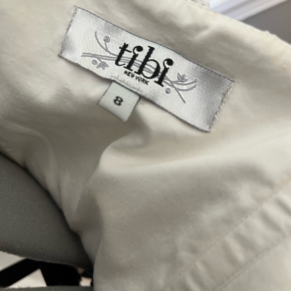 Tibi White Strapless Dress with Crochet Like Overlay Size 8 - Picture 7 of 10